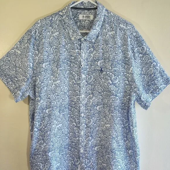 NWOT Original Penquin Linen Button Down Shirt Beach Waves & Surfing Penquin  XXL - Picture 2 of 13